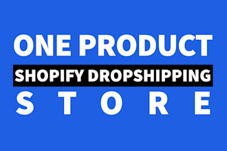 build one product shopify dropshipping store shopify website