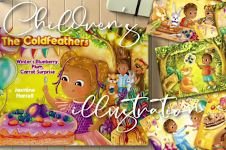 illustrate handdraw children story book illustration