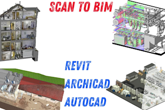 create revit, archicad file from point cloud scan data