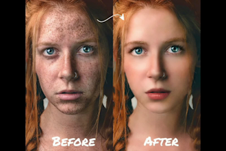 do professional portrait retouching enhance skin and reshape
