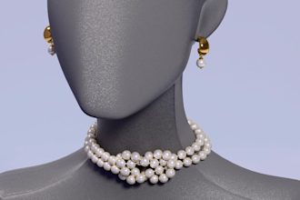 design and model realistic 3d ring, necklace, earring, jewelry