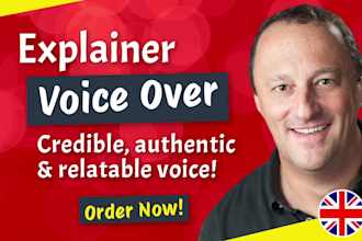 do conversational corporate video explainer voice over in british english
