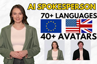 create ai spokesperson video with text to speech voice