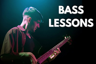 teach you bass guitar from beginner to advanced