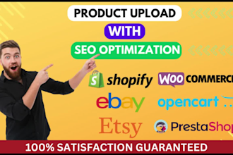 product upload with SEO optimization to any ecommerce store