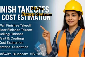 prepare finishes boq and cost estimate for any project