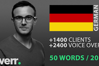be your professional german male voice over artist