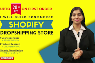 build ecommerce shopify dropshipping store and product research