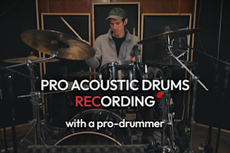 professionally record acoustic drums for a country pop music