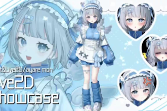 draw and rig live2d model 2d vtuber model, vtuber commission, custom vtuber
