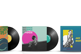 design professional vinyl or cd covers with 3d mockups