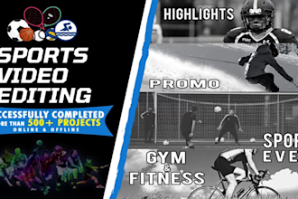 edit your sports match or highlights videos in 4k HD