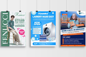 design a professional flyer, poster, brochure, or event promotion material
