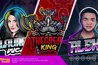 design a unique cartoon mascot and esport logo for twitch