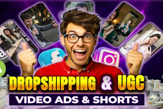 edit high converting shopify and dropshipping ugc short ads