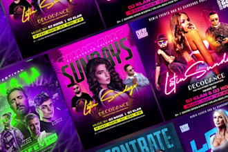 a motion flyer for event flyers or music artwork