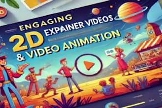 create 2d animation for kids, and kids learning videos