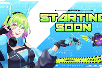design anime vtuber overlay for stream twitch youtube