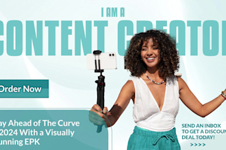 design media kit, press kit, one sheet, epk for artist, influencer, celebrity