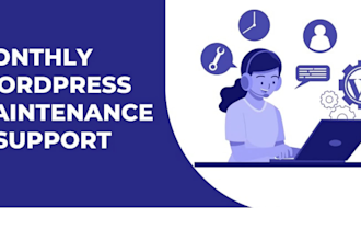 provide monthly wordpress maintenance and support service