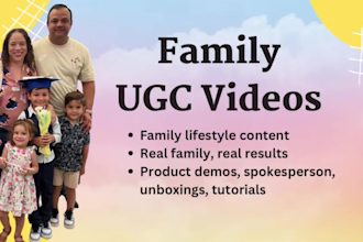 create family lifestyle ugc videos with real mom and kids