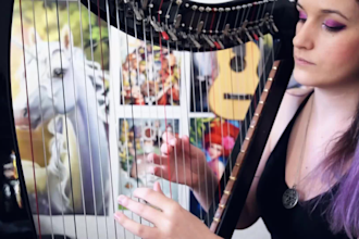 record electric harp for you