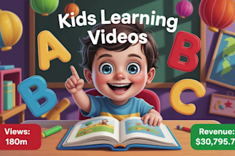 create kids educational and nursery rhymes videos for youtube channel