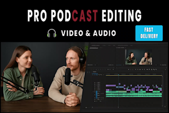 edit your podcast or interview video for youtube, spotify