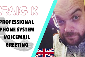 record a british telephone greeting or on hold message