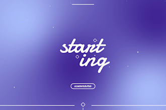 create colorful gradient animated stream overlay pack for twitch