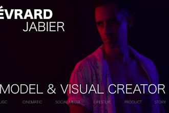 be your male  model or actor for video content