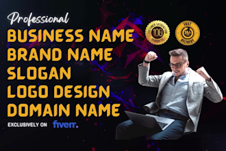 create ideal business name, brand name, slogan,  logo design