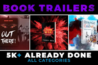 create exciting, entertainment, horror, and cinematic book trailers