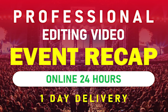 edit highlight videos and event recaps professionally