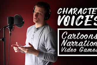 voice your characters for cartoons and video games