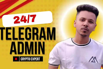 be telegram admin and professional crypto moderator