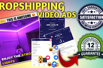 create viral dropshipping video ads for facebook in 6hrs