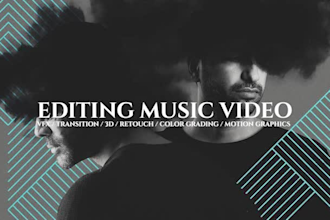 edit your music video with visual fx effect, transition