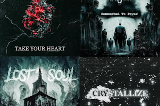 create an original ai generated album cover art for metallcore, and metal