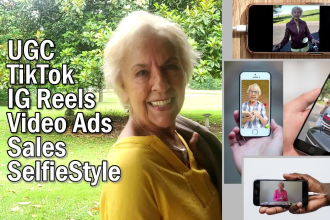 create senior female engaging user generated content ugc actor for tiktok video