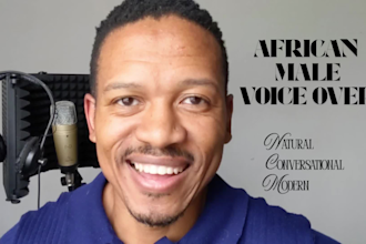 write record and mix south african male voice over