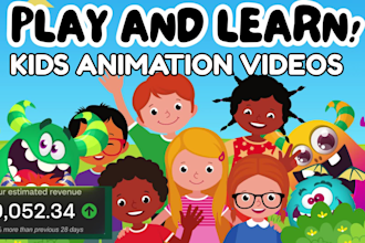 animate catchy rhyme video for kids youtube to earn 10k