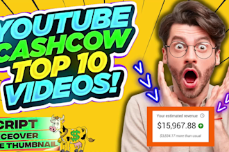 create top 10 cash cow videos, cash cow youtube videos, cash cow channel in 24hr