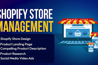 be your shopify virtual assistant and shopify dropshipping store manager