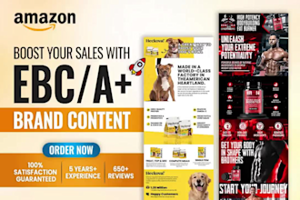design premium amazon ebc enhanced brand content a plus, amazon a plus content