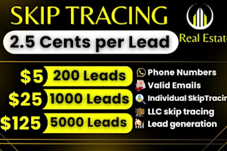 do real estate skip tracing and llc skip tracing in bulk