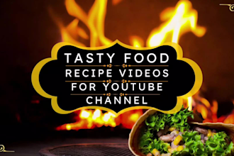 create tasty cooking videos and recipes for your youtube channel