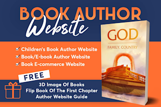 create a professional website for book author