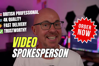 be your british spokesperson video presenter, 4k