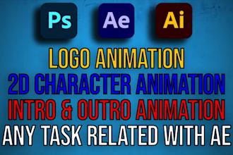 animate logo , 2d character , intro and outro